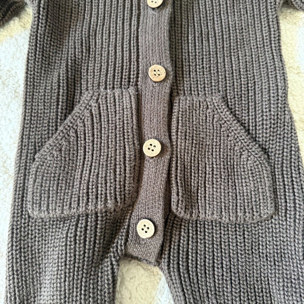 Jamie Kay Bear Knit Onepiece Size 6-12 Months - Picture 3 of 6